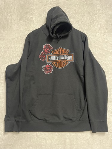 Harley davidson roses pullover - roses,