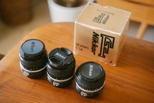 Nikon AI-S / AI set obiettivi - 24 mm f/2.0 + 35 mm f/2.0 + 50 mm f/1.4