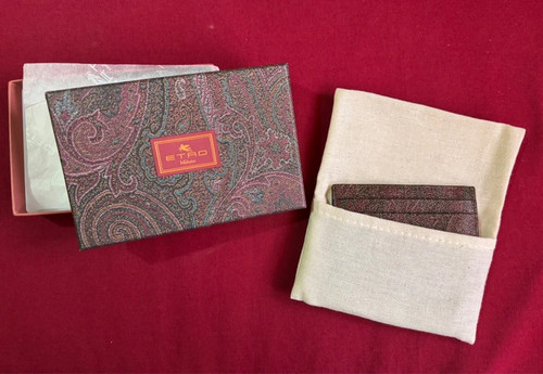 Portacarte pelle paisley - in,