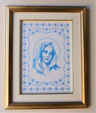 Quadro Madonna punto croce