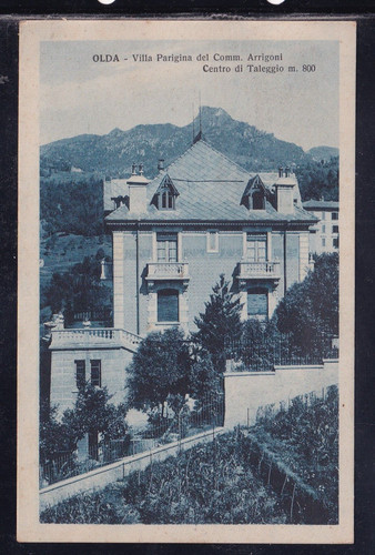 Cartolina olda villa parigina - cartolina,