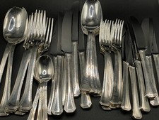 Servizio posate argentate 6 coperti  36+2 pezzi Sambonet G S mod. DECO