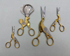 SET FORBICI DA RICAMO CUCITO VINTAGE CICOGNA MARCA WASA SOLINGEN + FORBICE UOVA