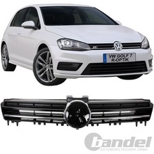 GRIGLIA RADIATORE A COSTE NERA con BARRA CROMATA GRILL per VW GOLF 7 R LINE RLINE