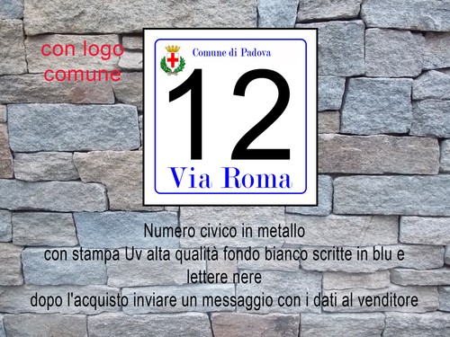 Numero civico metallo - numero,