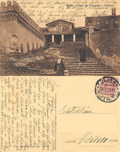 Cartolina spello chiesa dei - cartolina, spello.