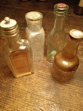 Set Boccette Vintage Vetro Vuote Farmacia Da Collezione