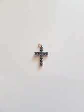 Ciondolo croce oro bianco 585