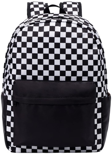 Zaino scuola nero scacchi - scuola,