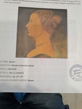 quadro antico Su Maiolica  Replica Moderna Collocabile Pollaiolo