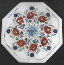 Divano in marmo 15 pollici tavolino mezza pietra preziosa intarsiato comodino