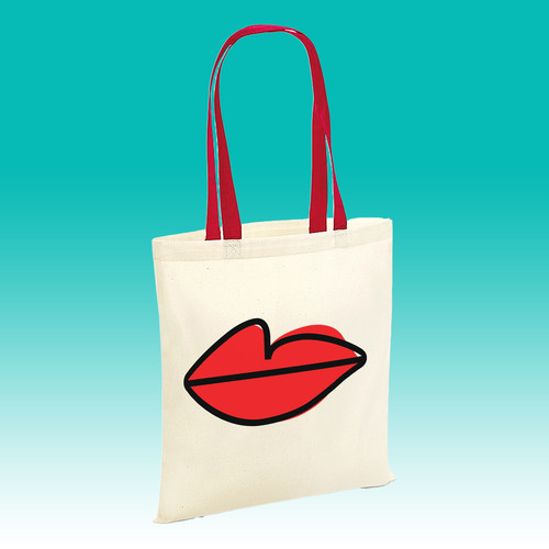 Borsa tote sexy labbra - , rosse