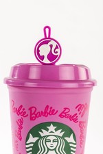 Tazza riutilizzabile Starbucks X Barbie taglia 16 oz + manicotto tazza + tappo 2025