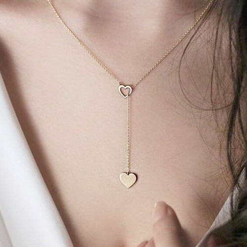 Collana cuore doppio - cuore, girocollo