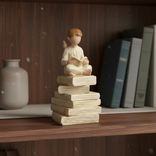 Statuetta ragazza sui libri - ragazza,