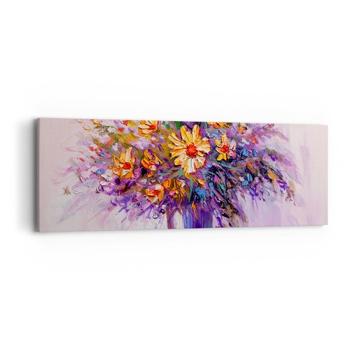 Quadro tela 90x30cm fiori - quadro, su