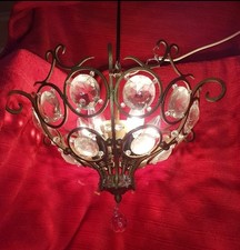 LAMPADARIO ANTICO CRISTALLI