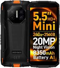 Mini Smartphone Rugged Fire 3 Ultra, 24GB+256GB, 20MP Visione Notturna Telecamer