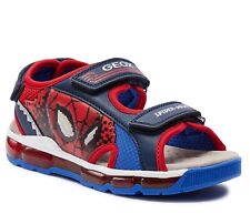 Sandali Geox Android Marvel Spider Man doppio strappo rosso e blu con luci