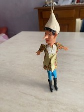 Pupazzo in stoffa e bachelite Pinocchio da appendere anni 70 da collezione