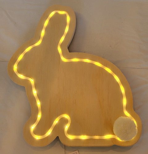 Insegna neon coniglietto legno - insegna,