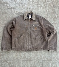 Rare Vintage J97 CHT DetroitJacket Carhartt2002 faded brown/ grey (size XL)