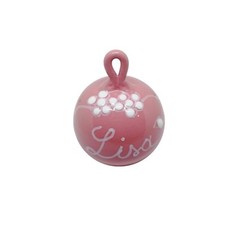 Palla Pallina di Natale in Ceramica Vietri fatte a mano Rosa personalizzata
