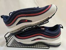 Nike Air Max 97 "USA" Ossidiana Argento Rosso Scarpe Uomo Taglia 10 921826-406