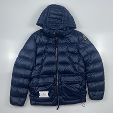 Parajumpers Greg piumino parka cappotto taglia grande adatto M blu navy prezzo al pubblico £ 555