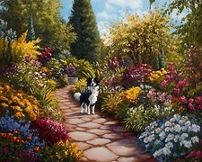 Giardino vittoriano con bordo