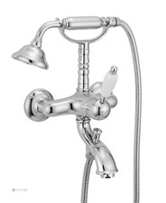 Rubinetto miscelatore per vasca da bagno New Old di Porta e Bini ottone cromato