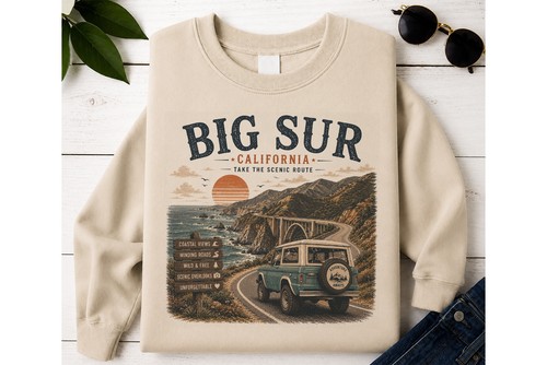 Felpa big sur california - felpa,