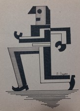 FORTUNATO DEPERO, TECNICA MISTA SU CARTONCINO - CM. 21x 30
