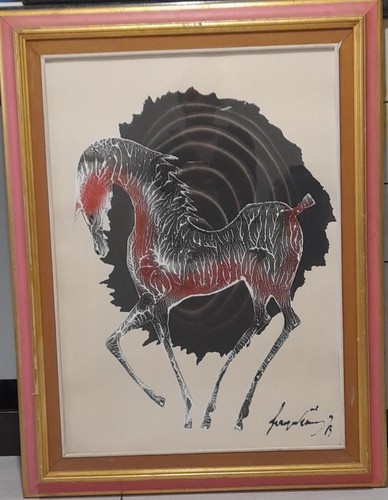 Quadro olio con cornice di - con,