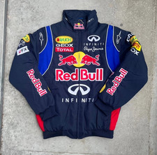 Unisex Adult Red Bull Jacket Ebroidered Cotton Padded F 1 Racing Infiniti Black