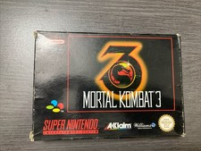Super Nintendo MORTAL KOMBAT 3 Pal Snes Scatola,insert e Cartuccia No Manuale