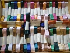 50 PEZZETTE DA 2 MT L'UNA DI SBIECO RASO TINTA UNITA LUCIDO RIPIEGATO H 1,5 CM