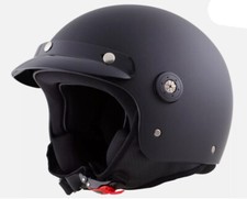 Casco tre bottoni scodella leggero JFM - Cod. 100 - Nero Opaco - XL