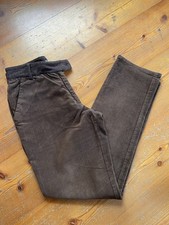 Guido Pellegrini pantaloni in velluto marrone a coste leggermente elasticizzato