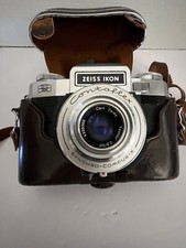 Zeiss Ikon fotocamera Contaflex Super B 35 mm reflex con obiettivo 50 mm F/2.8 Tessar e pelle