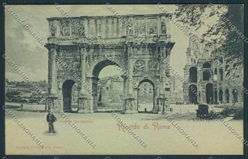 Roma città 1899 cartolina - roma,