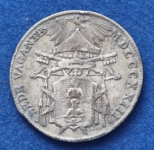 Moneta stato pontificio mezzo - moneta,