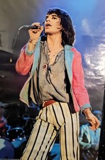 Poster originale Rolling Stone Mick Jagger ORIG 1977 vintage Xlg