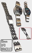 Seiko Bracciale UFO 19mm Regata Vintage 6119 6138 6139 SOLIDO CHIUSURA FRESATA