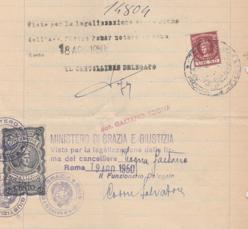 Italia vecchio raro documento - vecchio,