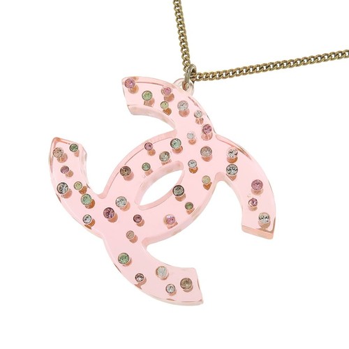 Collana con ciondolo strass
