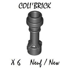 Lego 64567 - 6 x Minifig weapon lightsaber hilt straight laser - Black - NEUF