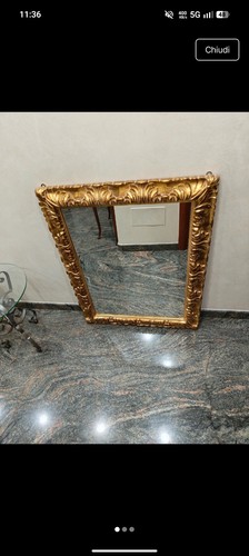 Specchiera legno dorato - legno,