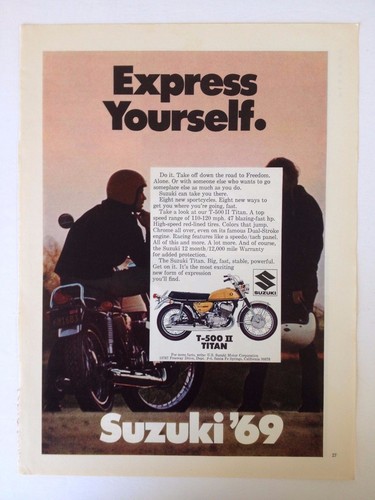 Pubblicità stampa moto suzuki - pubblicità,