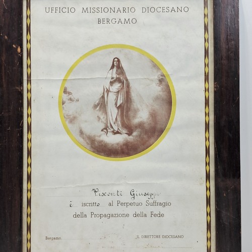 Antico attestato religioso